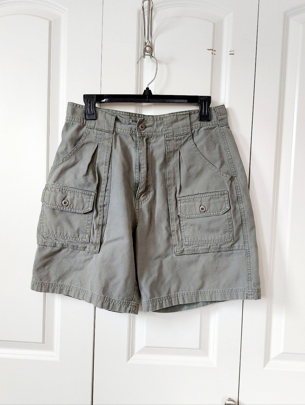 7 pocket Hiker Cabela's Green Midi Cargo Shorts 10 Outdoor Hiking 90s High Waist